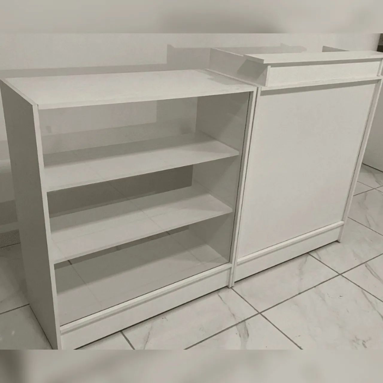 Balcão recepção caixa para loja e vitrine promoção 