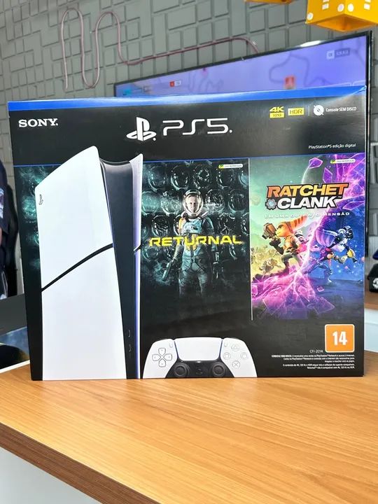 Ps5 lacrado digital c/ 02 jogos 