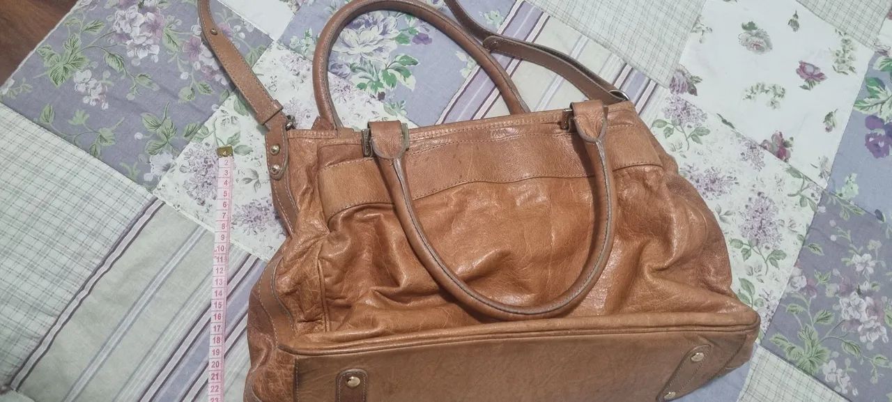 Bolsa de couro donna, 2 alças, 4 divisões - Foto 2
