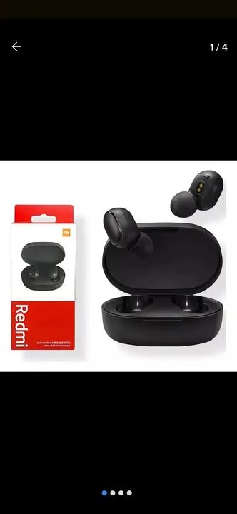 Fone de Ouvido Airdots Redmi 2 Sem Fio Bluetooth TWS Gamer Preto Wireless