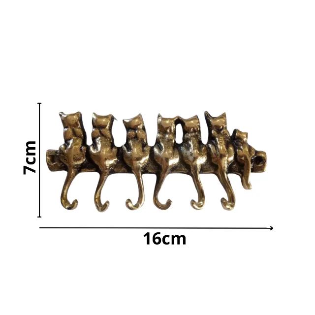 Presente dia dos namorados Porta Chaves Em Bronze vintage Em Formato De gatinhos - Foto 2