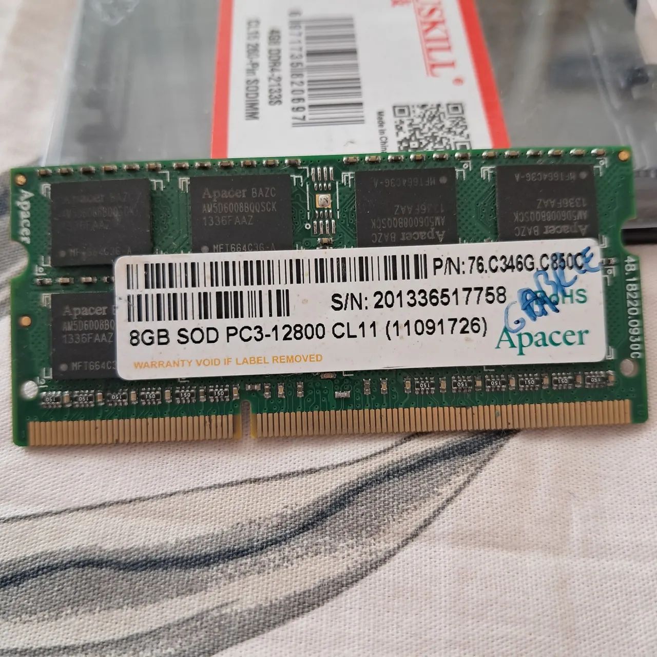 Apacer 8GB DDR3 Laptop RAM Memory64317904796162120