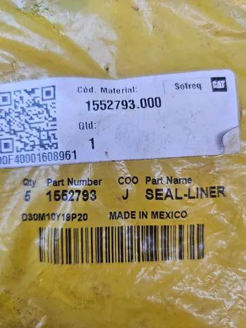 Anel vedação camisas motor caterpillar c18 c27 c32 original 1552793 - Foto 3
