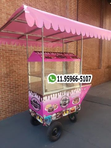carrinho de bolo doce toldo 