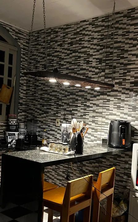 Luminária de madeira rústica  - Foto 3