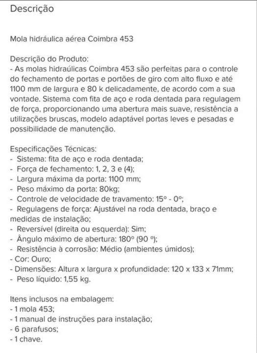 MOLA AUTOMÁTICA PARA PORTAS (NOVA) - Foto 6