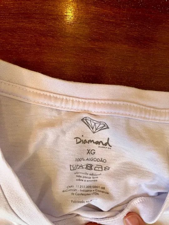 Camiseta Diamond Branca tam.GG - Foto 5