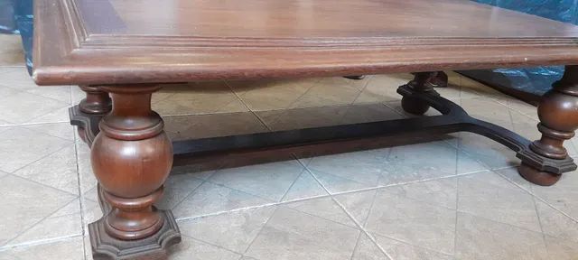 MESA DE CENTRO ANTIGA EM MADEIRA NOBRE - Foto 2