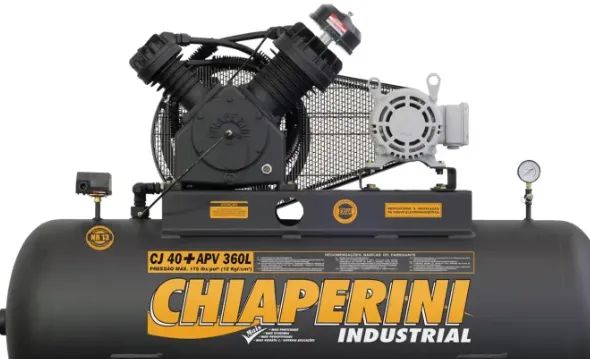 Compressor de Ar 360 litros alta pressão 40 pes pcm 360 litros - Chiaperini CJ 40+ APV - Foto 5