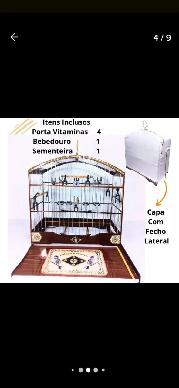 Gaiola para pássaros em madeira 300 reais tratar com tonhao *. - Foto 5