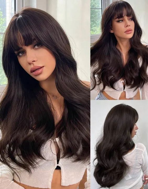 Peruca feminina com franja - Perfeita! 