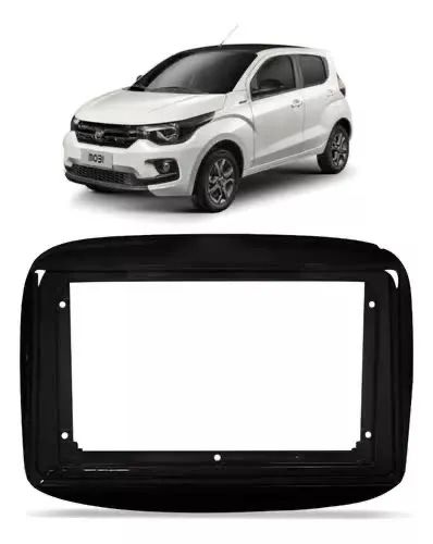 Moldura 9 Polegadas Painel 2 Din Fiat Mobi 