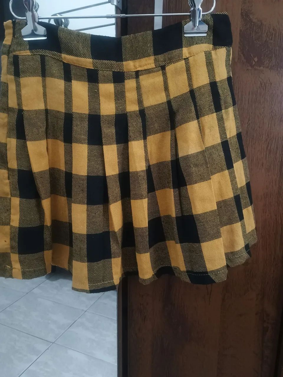 Saia xadrez anos 90 grunge