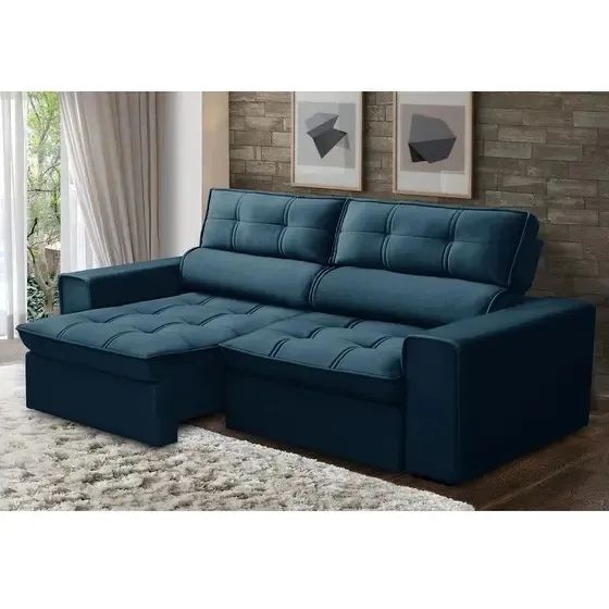 Sofá Nantes 2,20m Retrátil e Reclinável FAZEMOS ENTREGAS DF E ENTONO - Foto 2