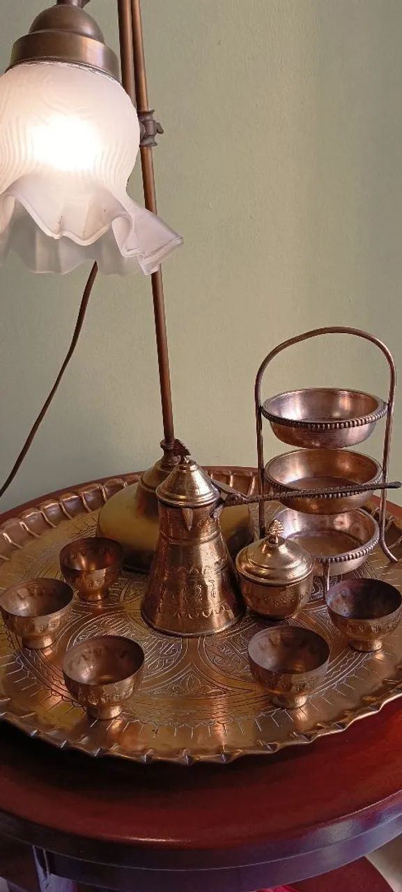 Conjunto Bule Árabe antigo 7 peças  - Foto 2