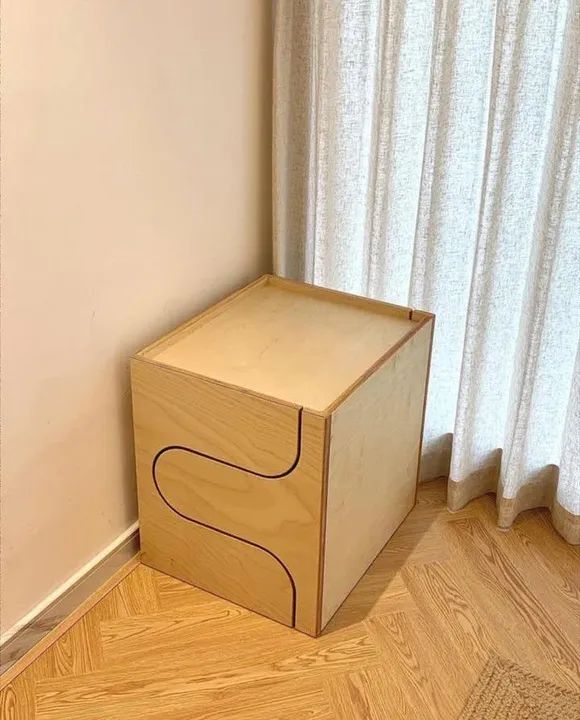 Mesa Cubo e Cadeira Infantil em Madeira  - Foto 4