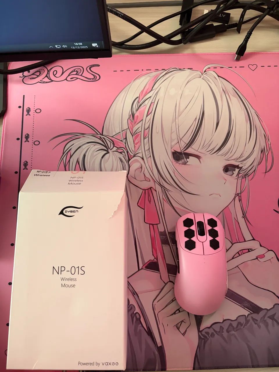 MOUSE VAXEE NP 01-S ROSA + MOUSEPAD MAOMAOSHE