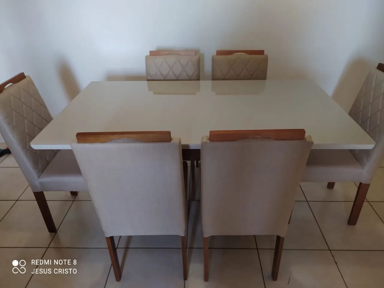 Mesa de Jantar com 6 Cadeiras de madeira  - Foto 2