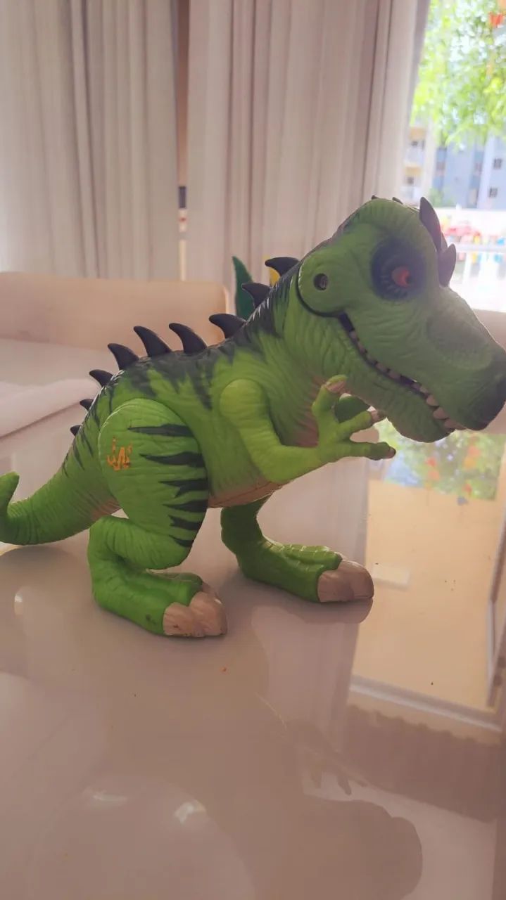 Dinossauro Jurassic Worl T rex verde - Foto 2