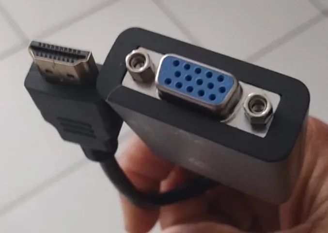 Cabo Conversor Adaptador Hdmi Para VGA Com Saída P2 Áudio - Testado - Foto 5