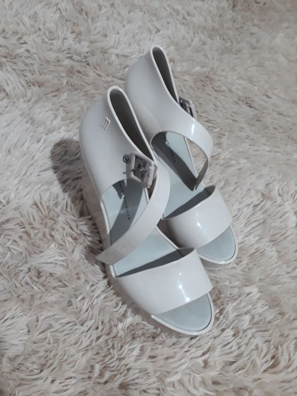 Sandália Wedge Melissa Off White - Foto 4