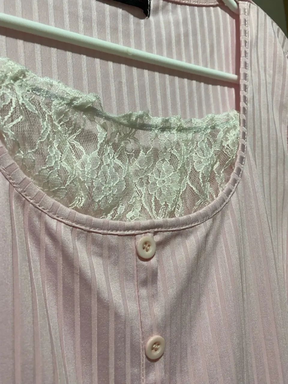 Blusa de renda rosa coquette - Foto 3