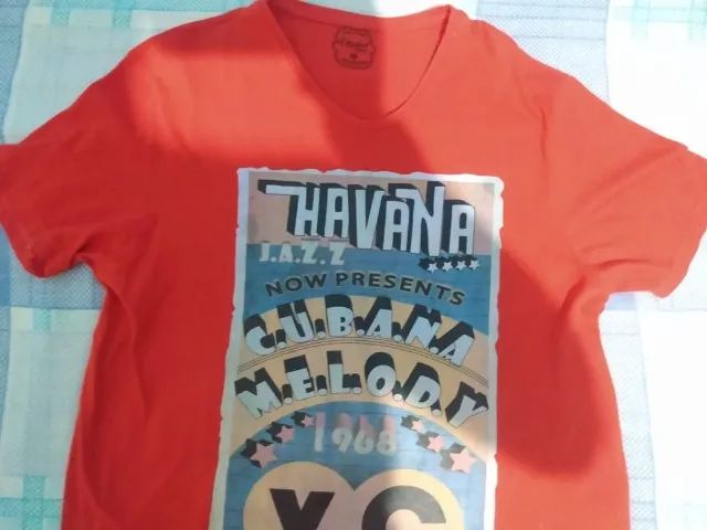 Camisa laranja Havana-Cuba