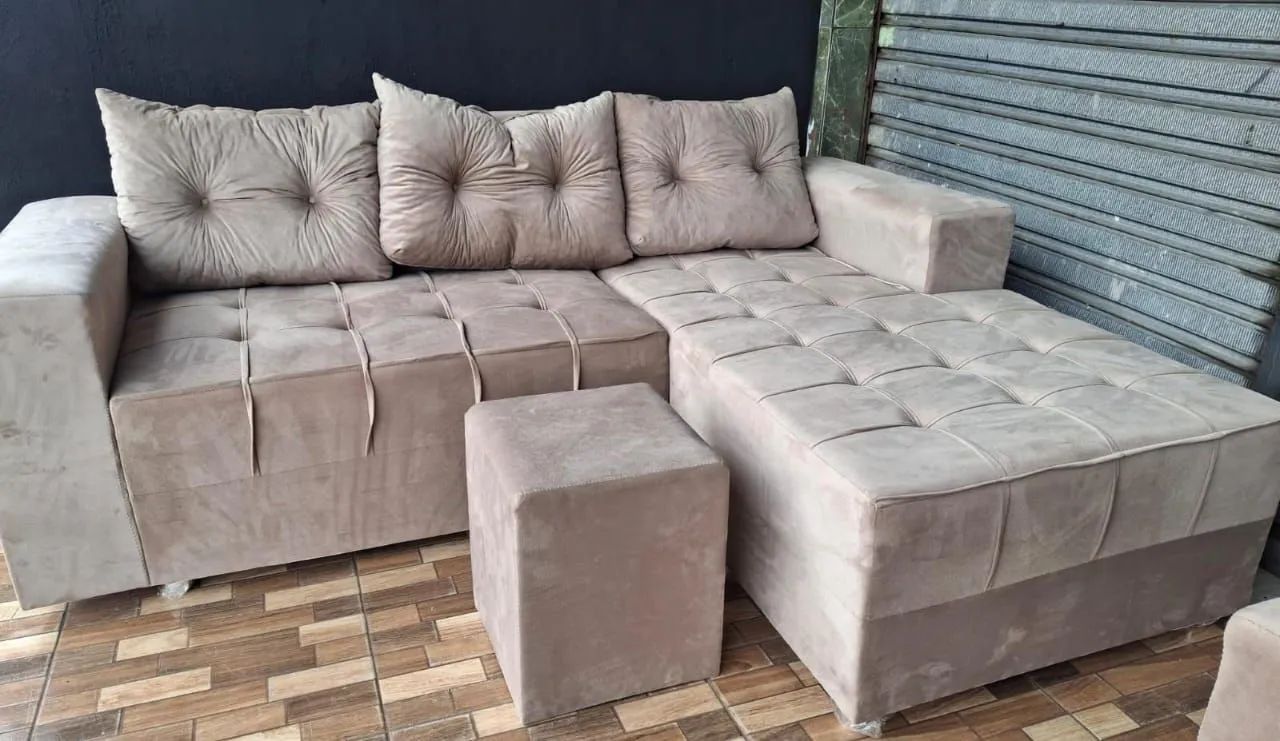 Sofás chaise com puff  - Foto 2