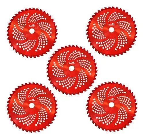 Kit 05 Lâminas De Roçadeira 40 Dentes Toyama 255×25,4×2,0mm