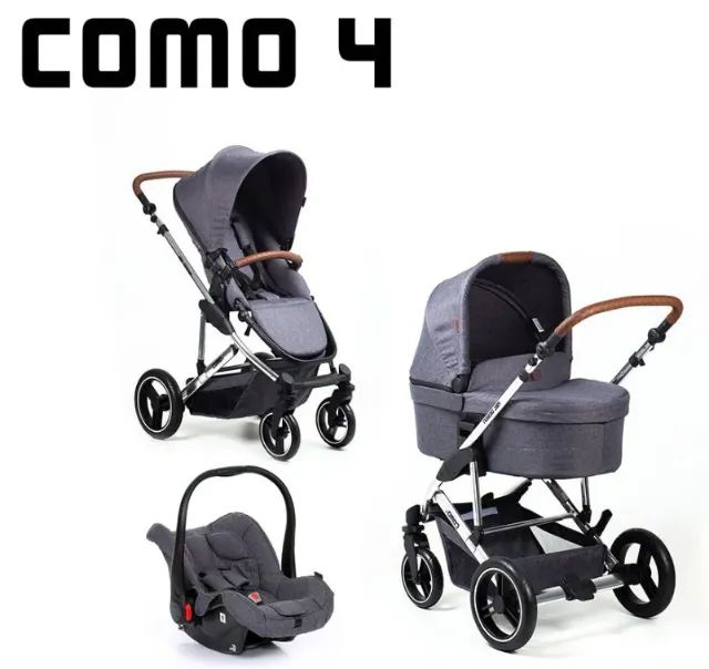 Carrinho COMO 4 com Bebê Conforto e Moisés ABC Design
