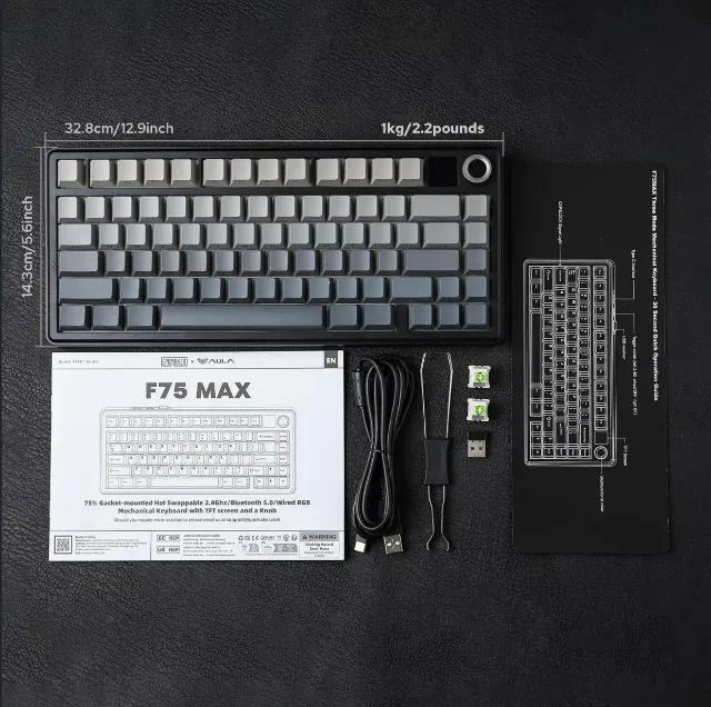 Teclado Aula F75 Max com Telinha Preto - Foto 3