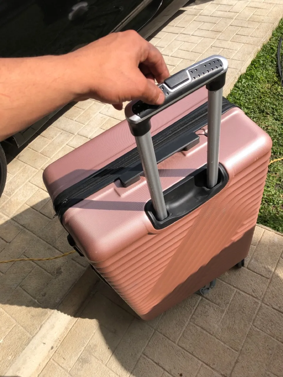 Mala 32kg rose - medidas na descrição