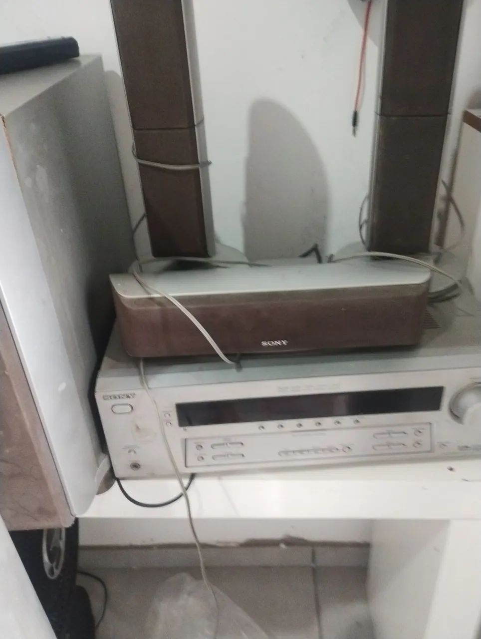 Som Sony str-de595 com Receiver e subwfer ativo wvs300Caixas Acústicas