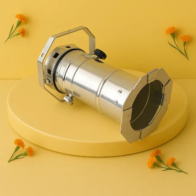 Kit luminária canhão spot prata refletor cenico retro e27