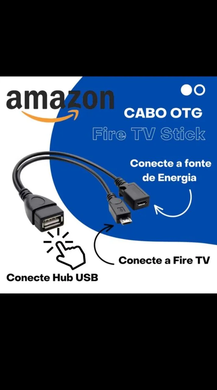 Cabo OTG para Fire TV Stick , Xiaomi Realme- Conecte seus dispositivos!