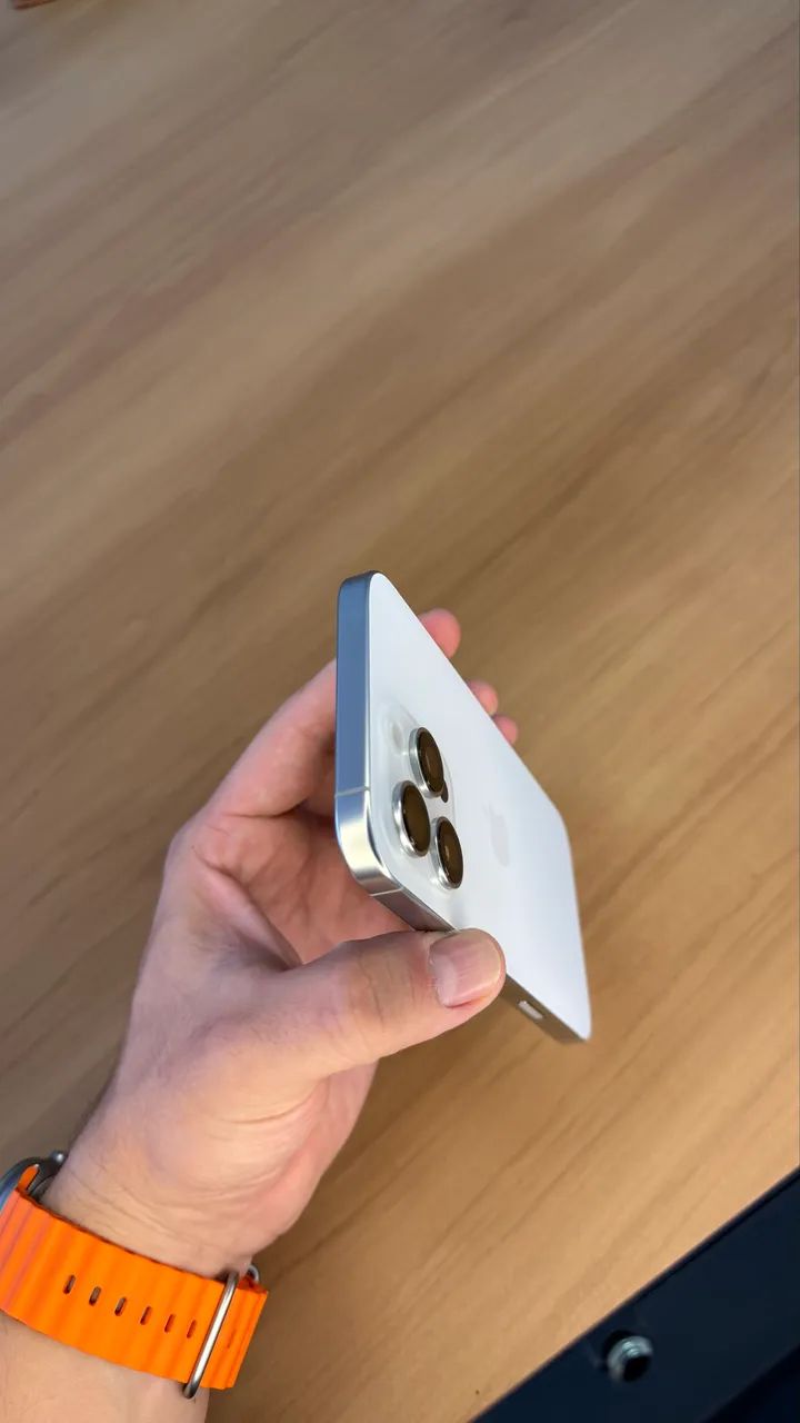 iPhone 16 Pro Max 512GB White titanium, Seminovo impecável