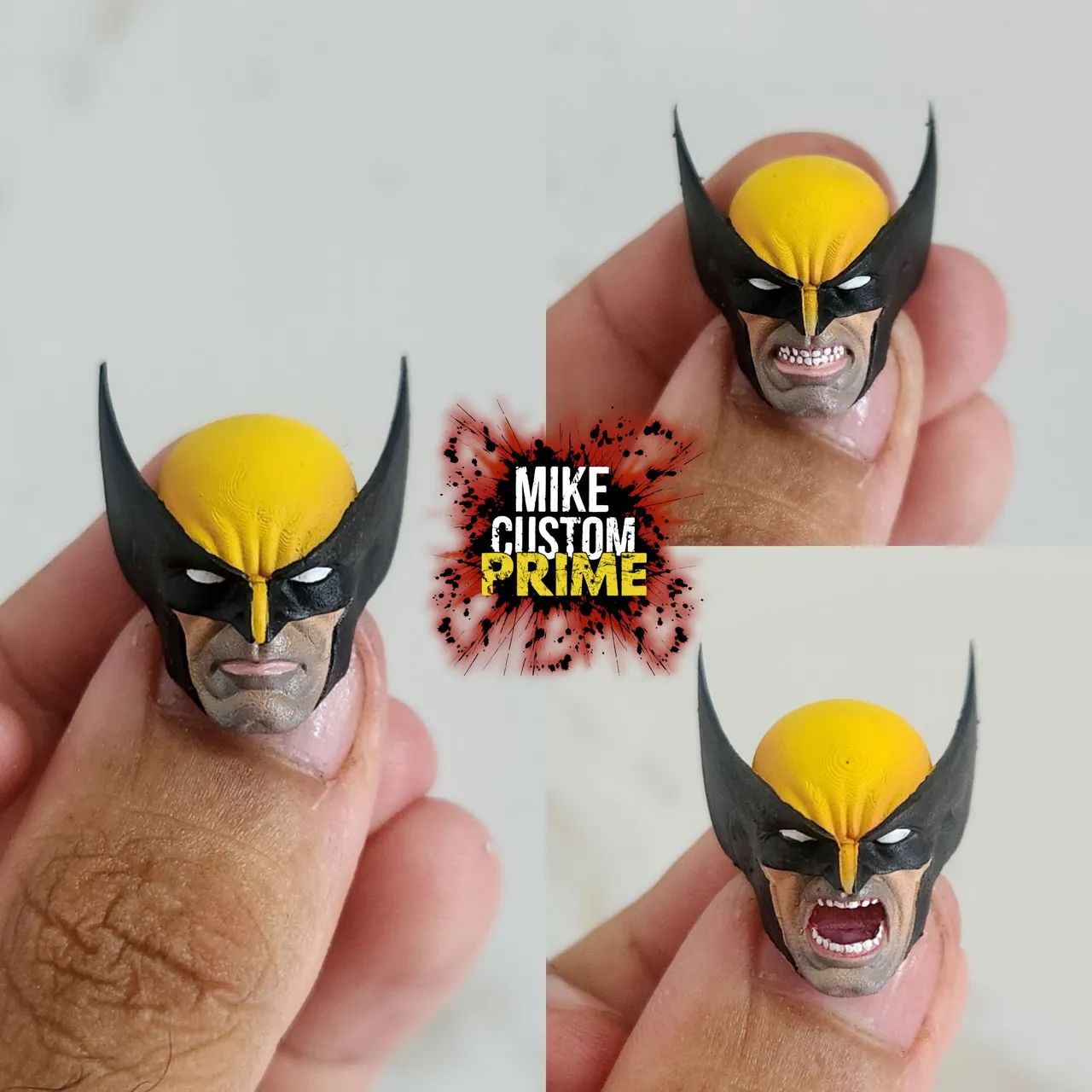 3 head custom wolverine jim lee padrão marvel legends 
