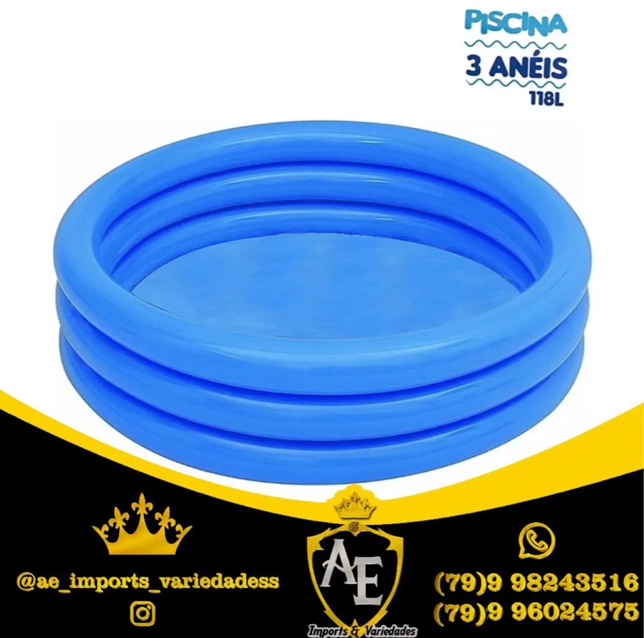 Piscina Infantil 3 Anéis 118L - Foto 5