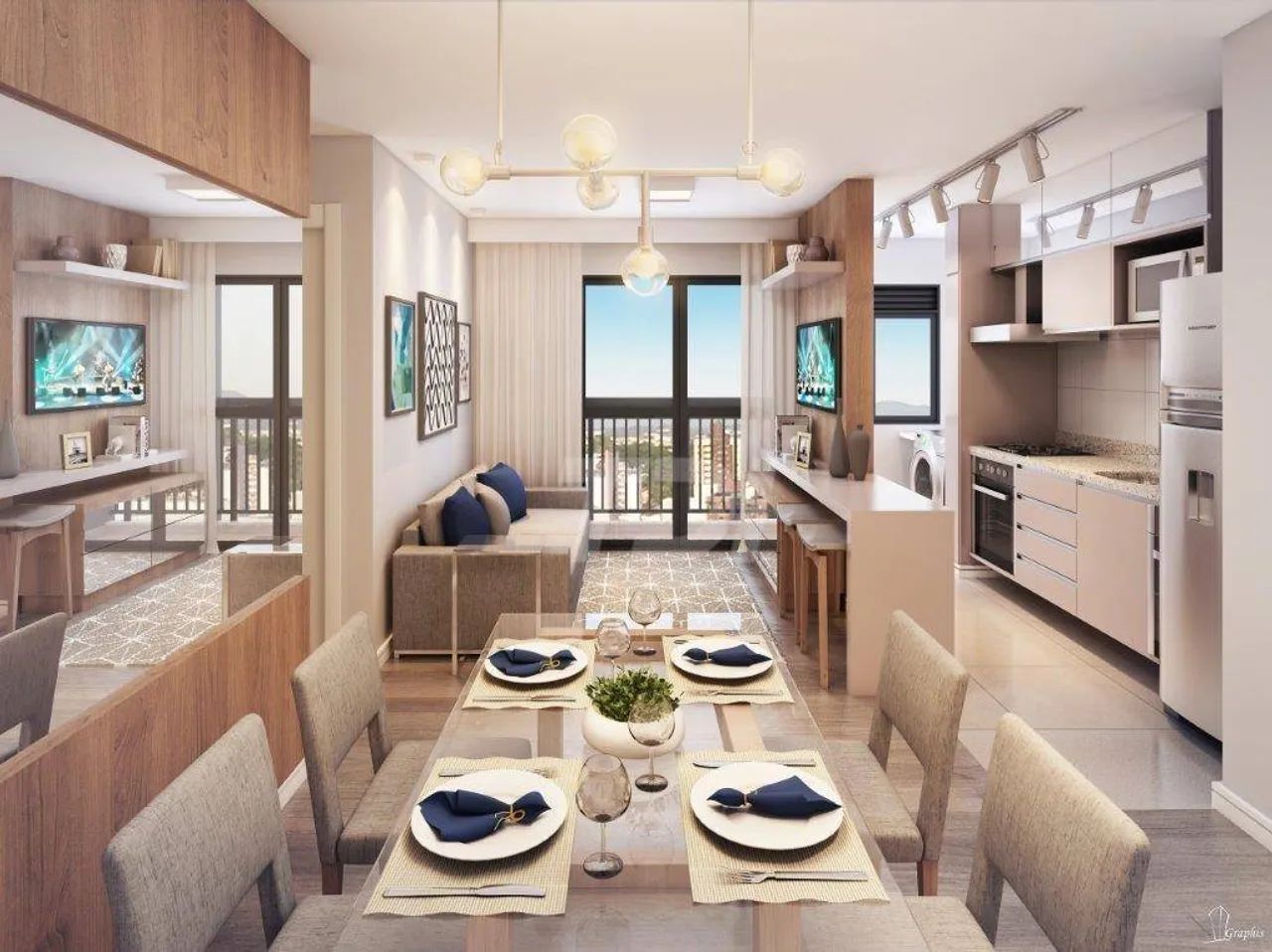 Apartamento com 2 dormitórios à venda, 44 m² por R$ 516.100,00 - Ecoville - Curitiba/PR