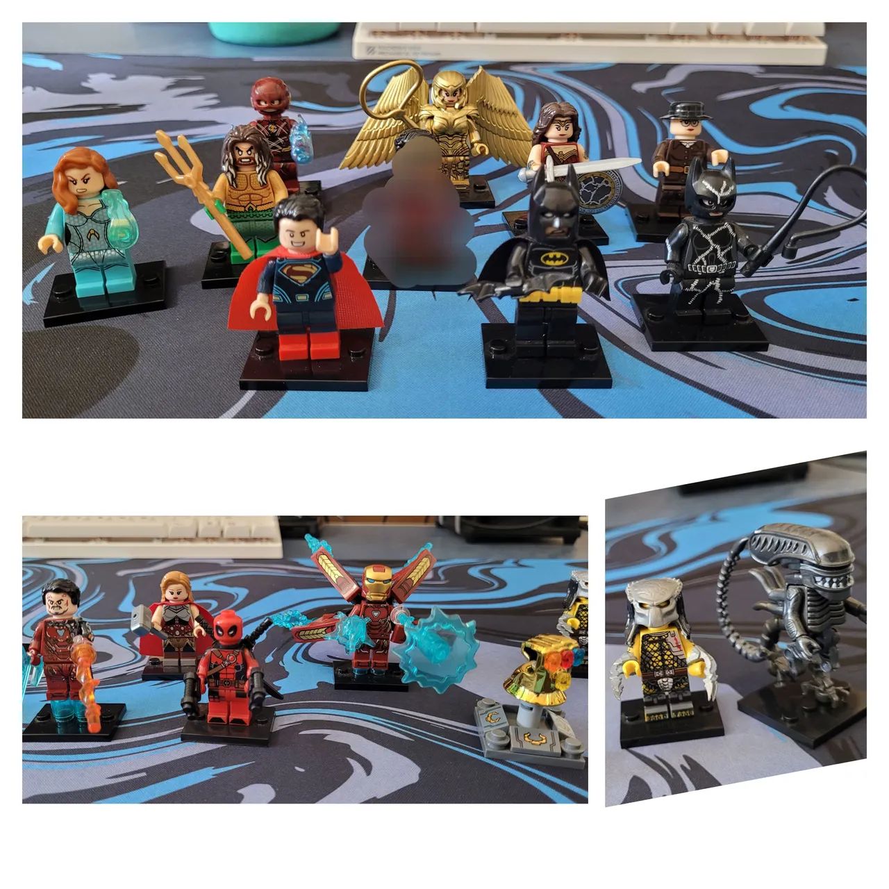 Lote Miniaturas compatível lego DC Comics, Marvel e filmes