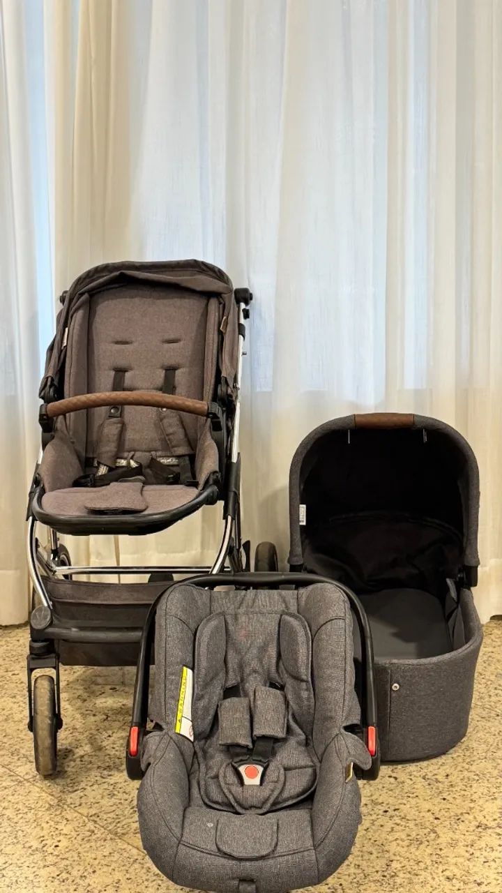 Carrinho COMO 4 com Bebê Conforto e Moisés ABC Design - Foto 2