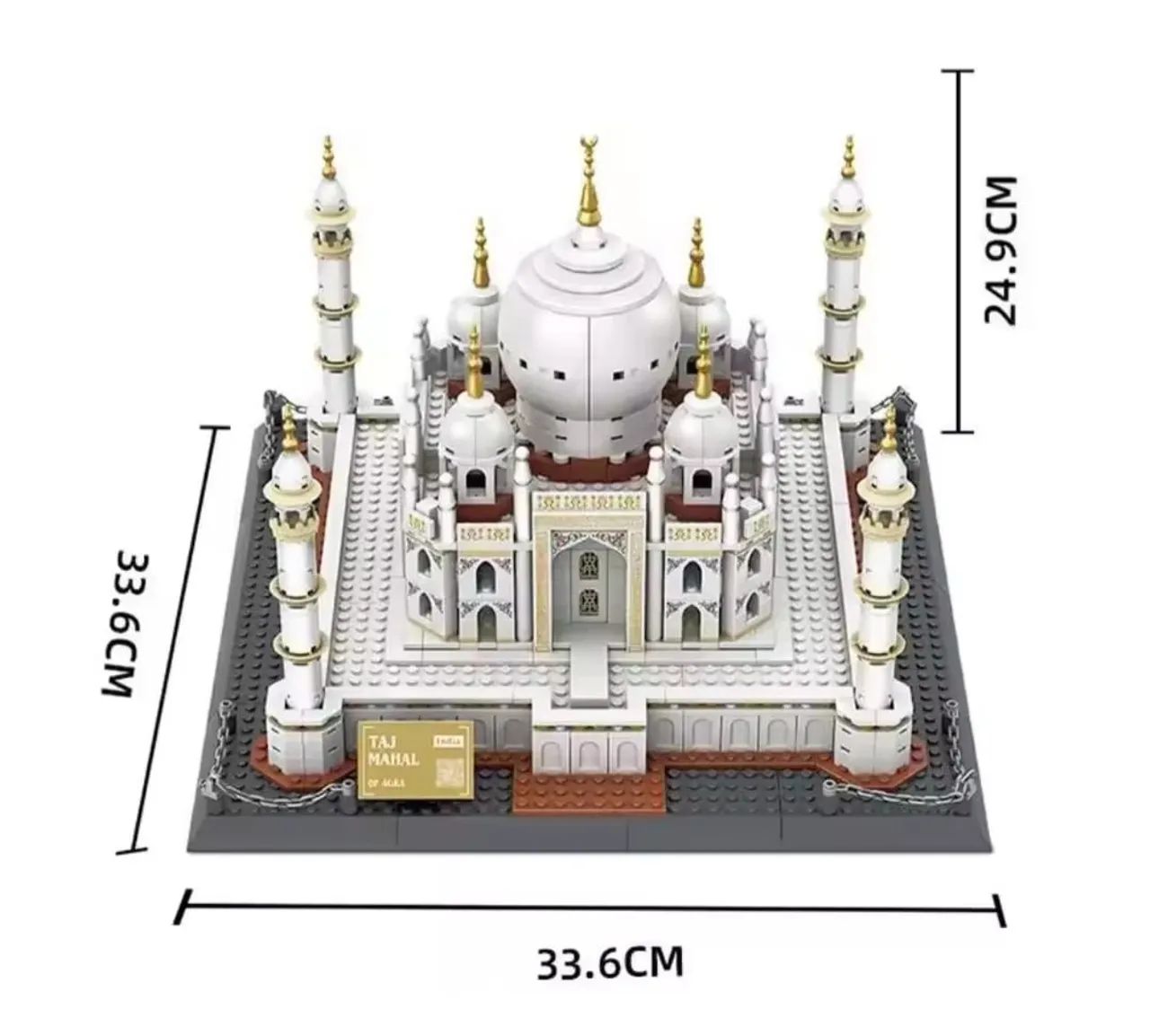 BLOCOS DE MONTAR RÉPLICA DO TAJ MAHAL DA ÍNDIA COM 1113 PEÇAS MODELO 10189 MARCA MEGA  - Foto 3