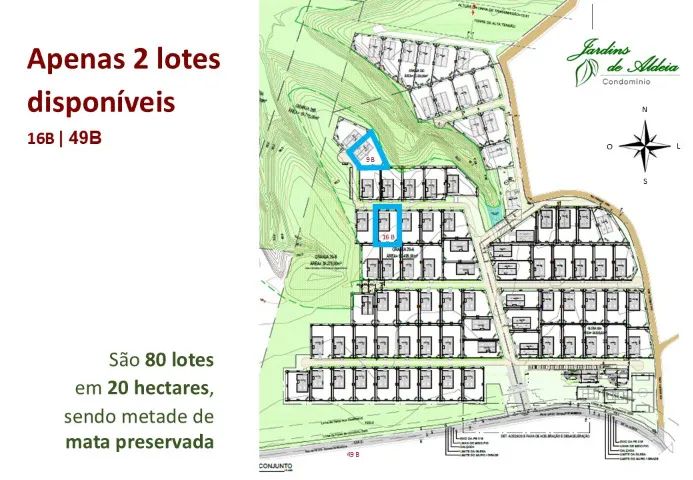 Lote 1.000m2 condomínio Jardins de Aldeia - Foto 4