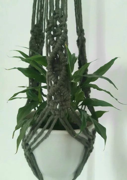 Suporte para Vasos em Macramê - Foto 6