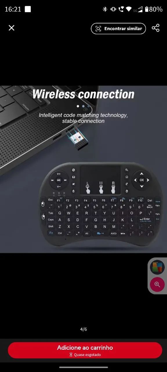 Mini teclado sem fio - Foto 4