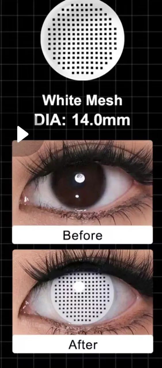 Lente de contato branca  - Foto 2