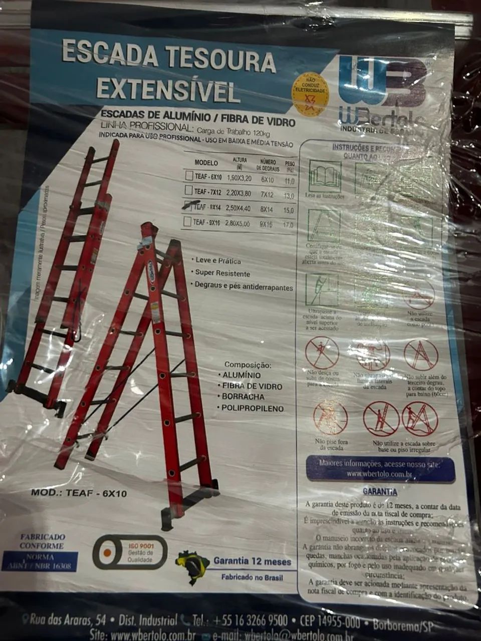 Escada multiuso de fibra  - Foto 4