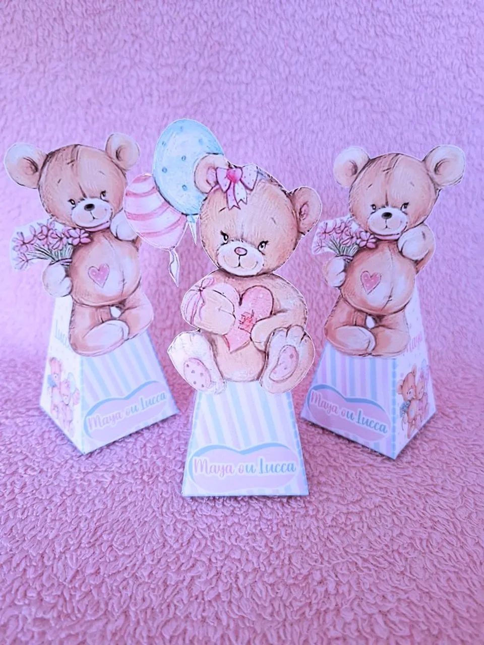 Chá de bebê caixinhas personalizadas com nome - Foto 2