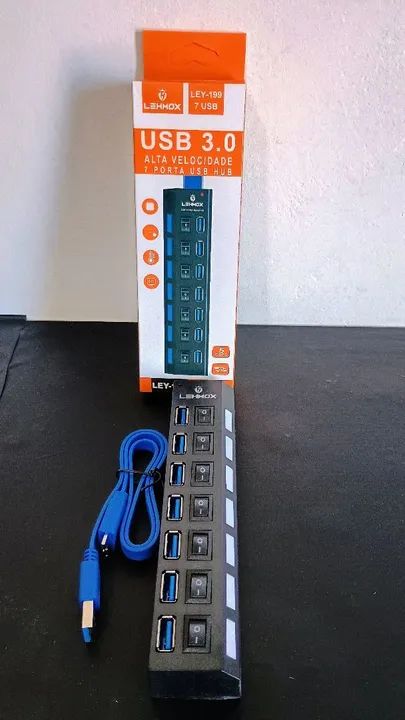 Hub USB 3.0 7 Portas Alta Velocidade / OFERTA IMPERDÍVEL  - Foto 2
