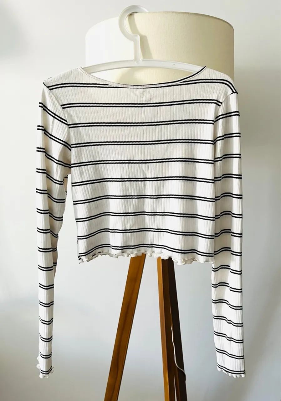 Blusa Cropped manga longa - Foto 3